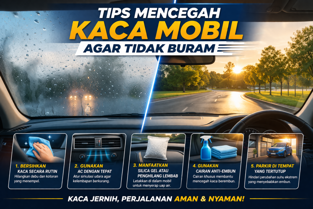 tips mencegah kaca mobil buram