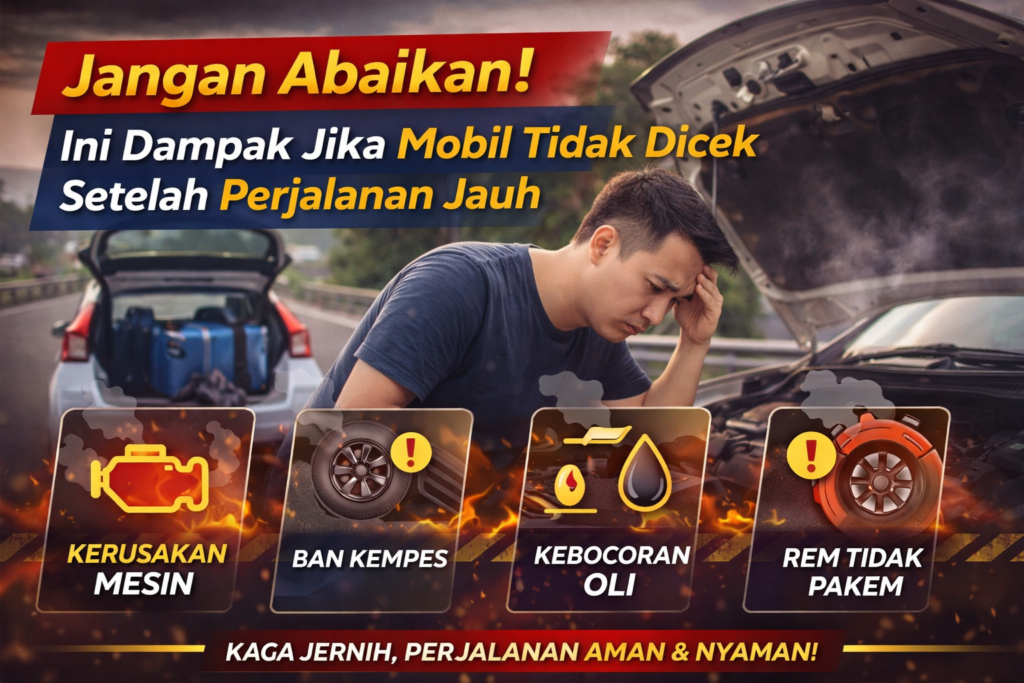tidak cek mobil setelah perjalanan jauh