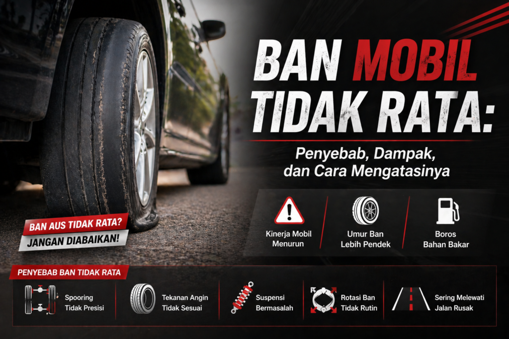 ban mobil tidak rata penyebab dampak