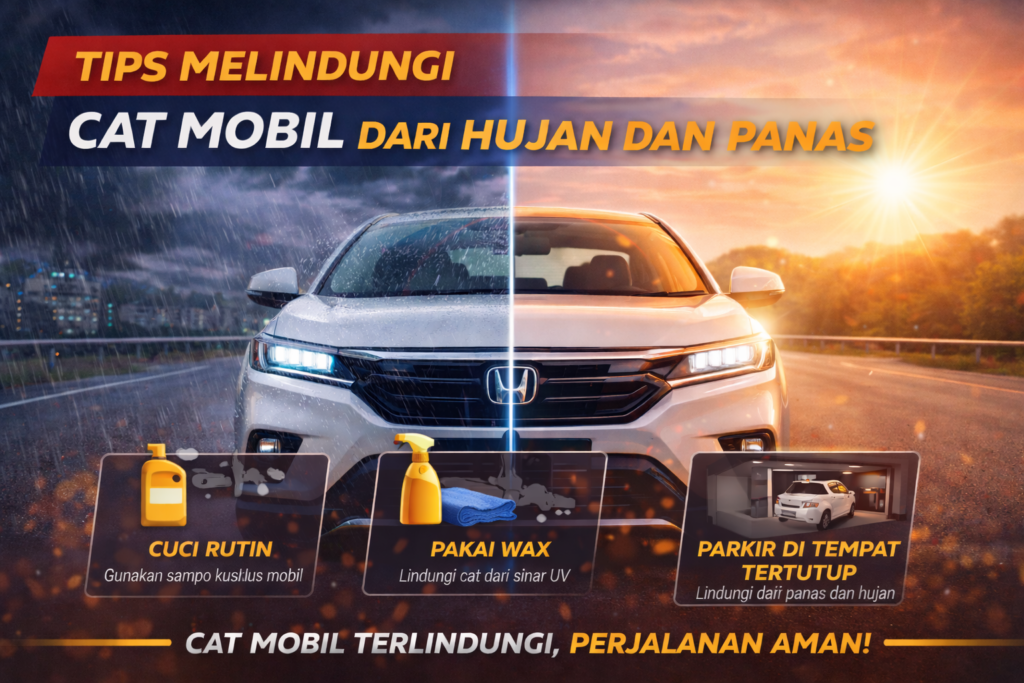 tips melindungi cat mobil dari hujan dan panas