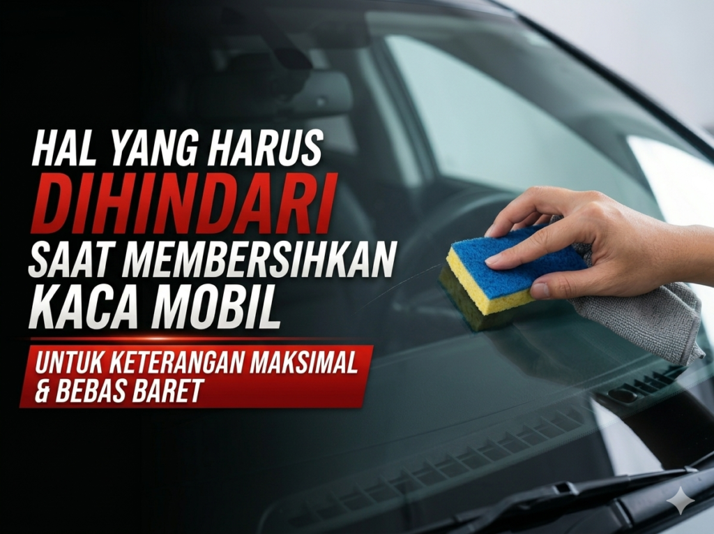 membersihkan kaca mobil