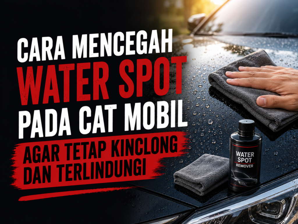 menghilangkan water spot pada cat mobil